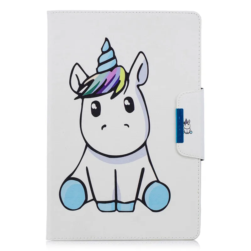 White Unicorn Модный чехол для планшета с фламинго и единорогом для samsung Tab A 10,1 кожаный чехол для samsung Galaxy Tab A 10,1 SM-T510 T515 - Цвет: White Unicorn