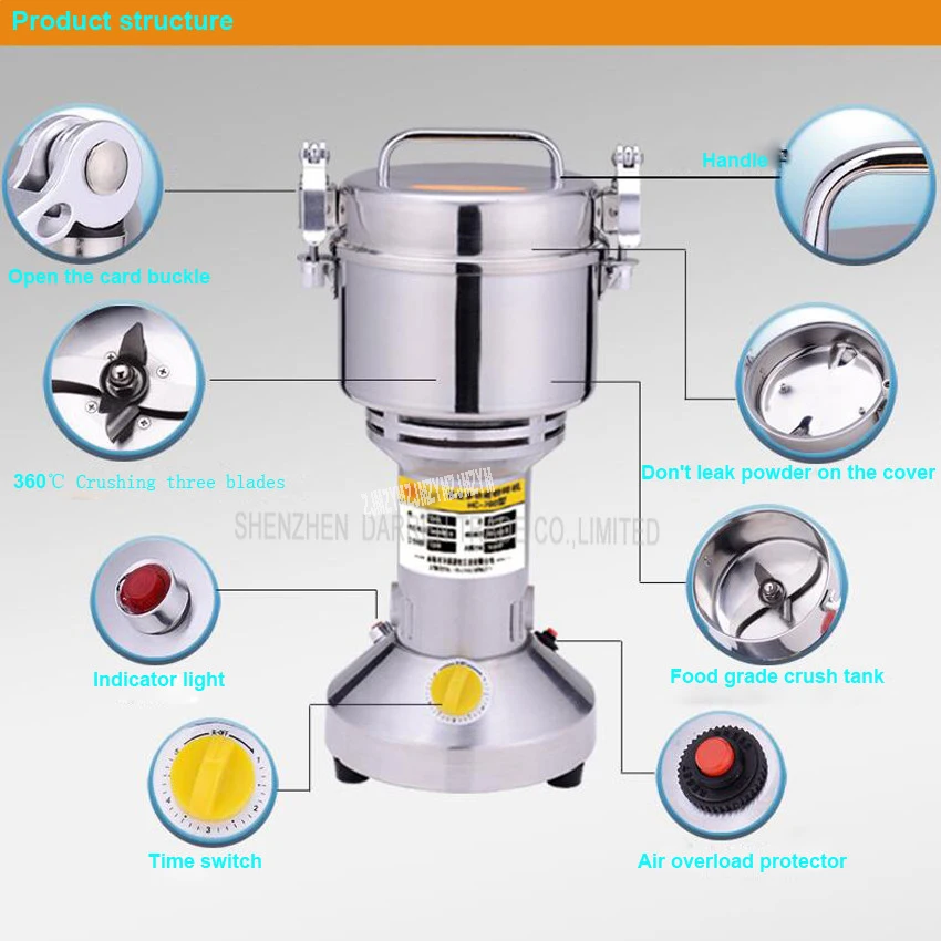 HC 700T 700g многофункциональная мельница шлифовальные станки Электрический
