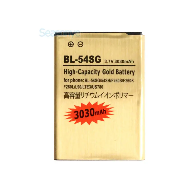 Seasonye 3030mAh BL 54SH / 54SG золотистый Сменный аккумулятор для LG F260S F260K F260L F260 LTE3 US780 L90 F7 G2 ect