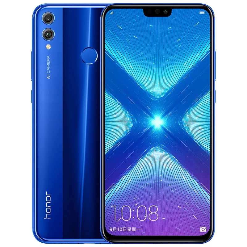 Полноэкранный Смартфон Honor 8X6,5 дюйма с глобальной прошивкой OTA, не 8x max, мобильный телефон Android 8,1, Восьмиядерный сканер отпечатков пальцев