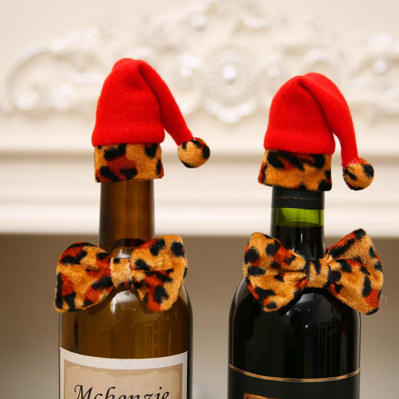2 шт./лот рождественские шляпы леопардовый галстук-бабочка красное вино