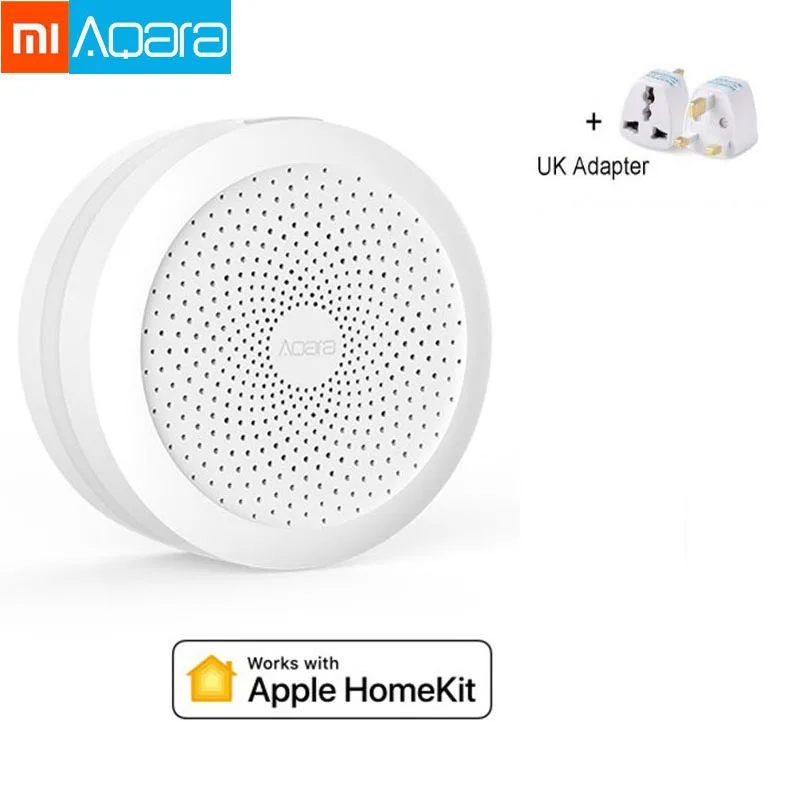Xiaomi AQARA комплекты умного дома шлюз концентратор двери окна сенсор человеческого тела беспроводной переключатель влажности Датчик воды для Apple Homekit - Цвет: Gateway UK Adapter