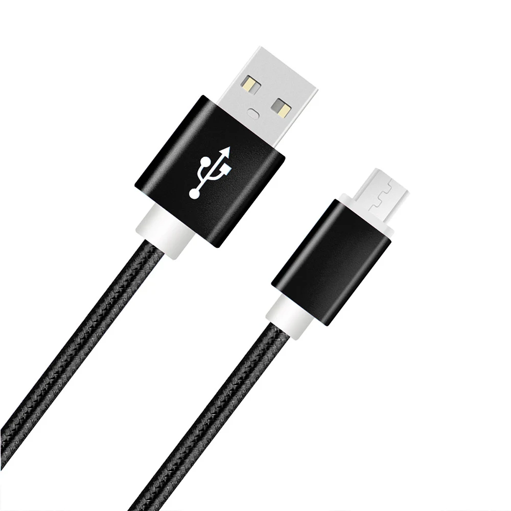 3 фута алюминиевый нейлоновый микро USB кабель для синхронизации и быстрого