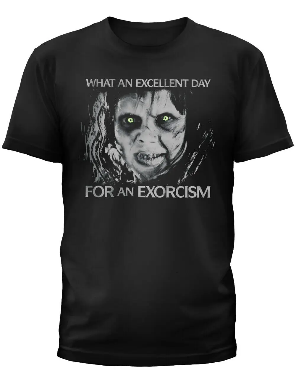 Новая Черная Футболка NWT Exorcist отличный день для Exorcism|Мужские футболки| |