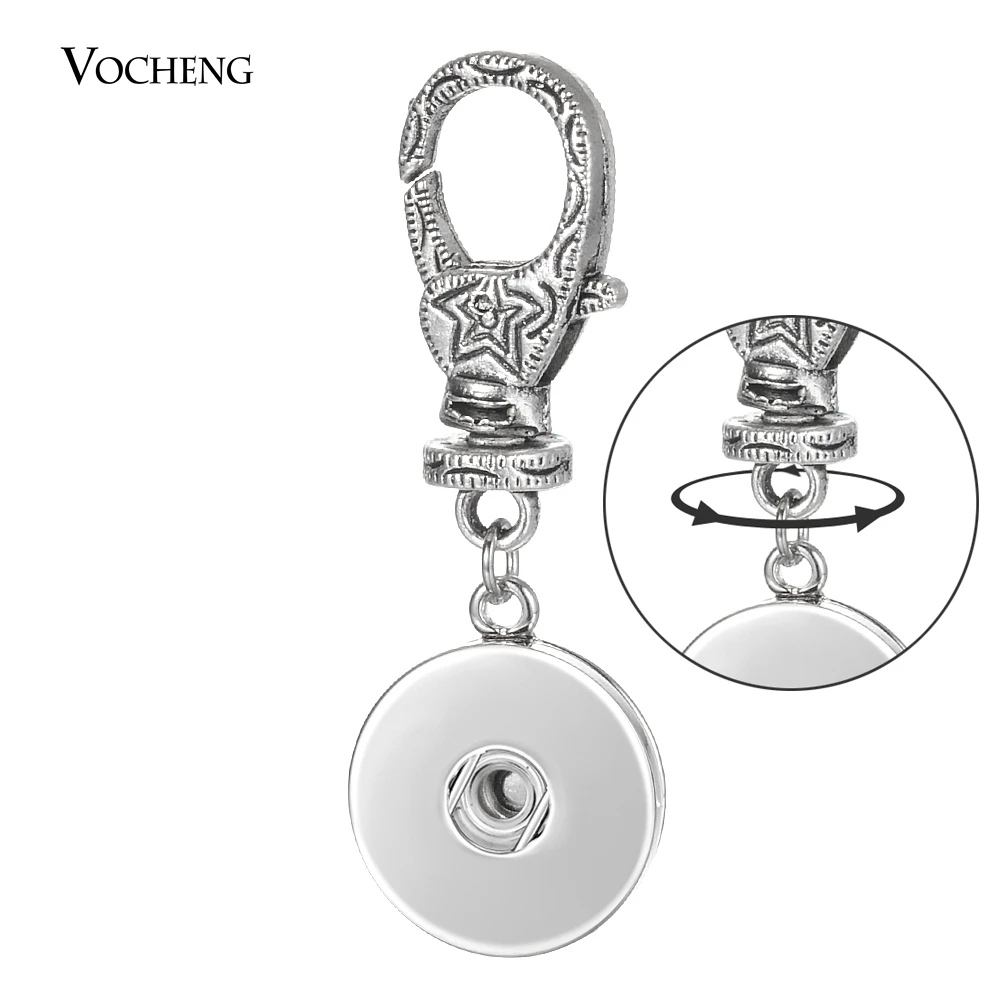 

10pcs/lot DIY 18mm Snap Button Jewelry 360°Rotate Retro Key Chain Charm Snap Lobster Clasp Keychain Key Ring Gifts for Men Women