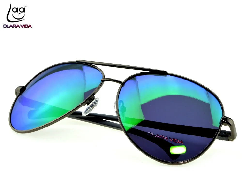 

2019 Oculos De Sol Feminina Sunglasses Men Polarized Clara Vida Double Bridge Coated Polarized Sunglasses With Uv400 Uv100%