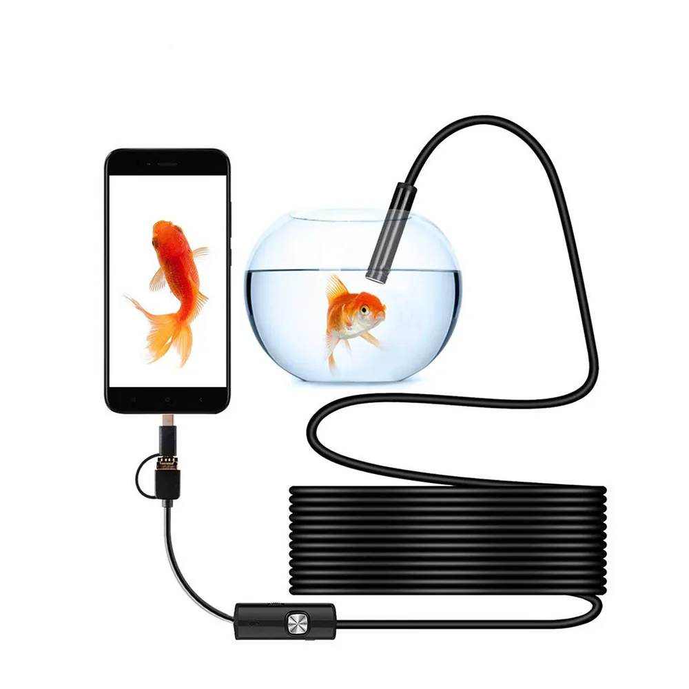 HD 8 0 мм эндоскоп камера 1080P USB с светодиодами 1/2/5 м кабель Водонепроницаемый
