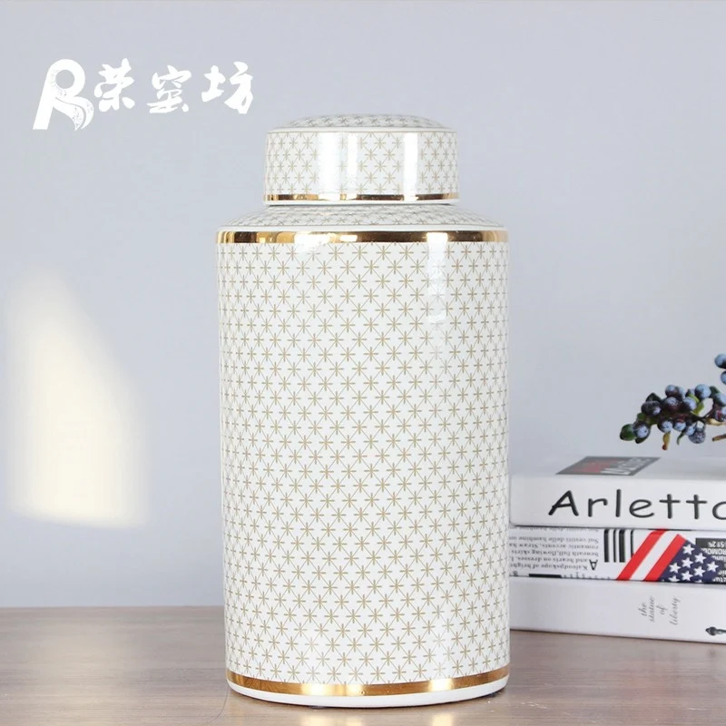 Круглые керамические жестяные банки RZKA161302/RZKA15A300 Jindezhen роскошный дизайн