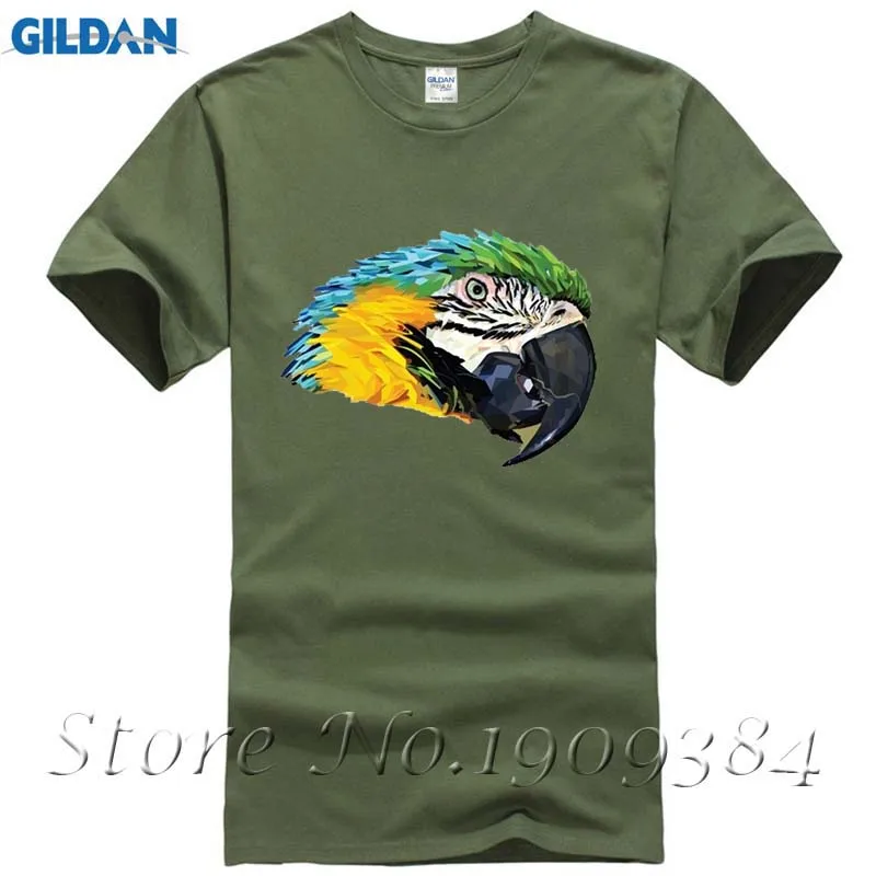 Для мужчин человека дизайнер попугай Ара Уход за кожей лица рубашка короткий