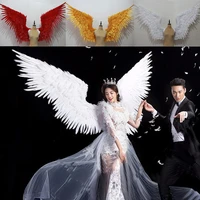 amazing gold feather wings for cosplay photography angel wing game display game shooting props air express free shipping
