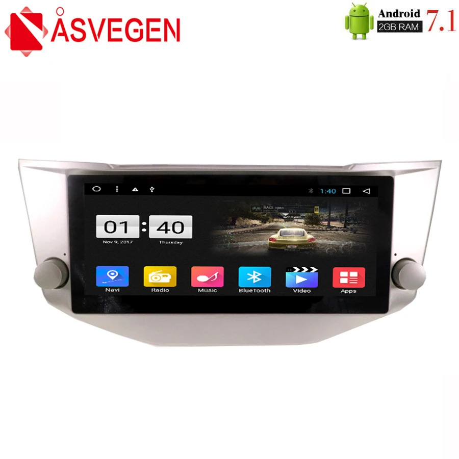 Автомагнитола Asvegen для Lexus X200 RX330 RX350 Android 7 1 Bluetooth GPS навигация мультимедийный плеер