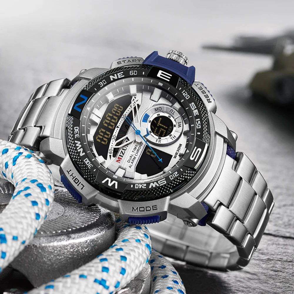 Новинка 2018 модные мужские часы полностью стальные Мужские кварцевые аналоговые