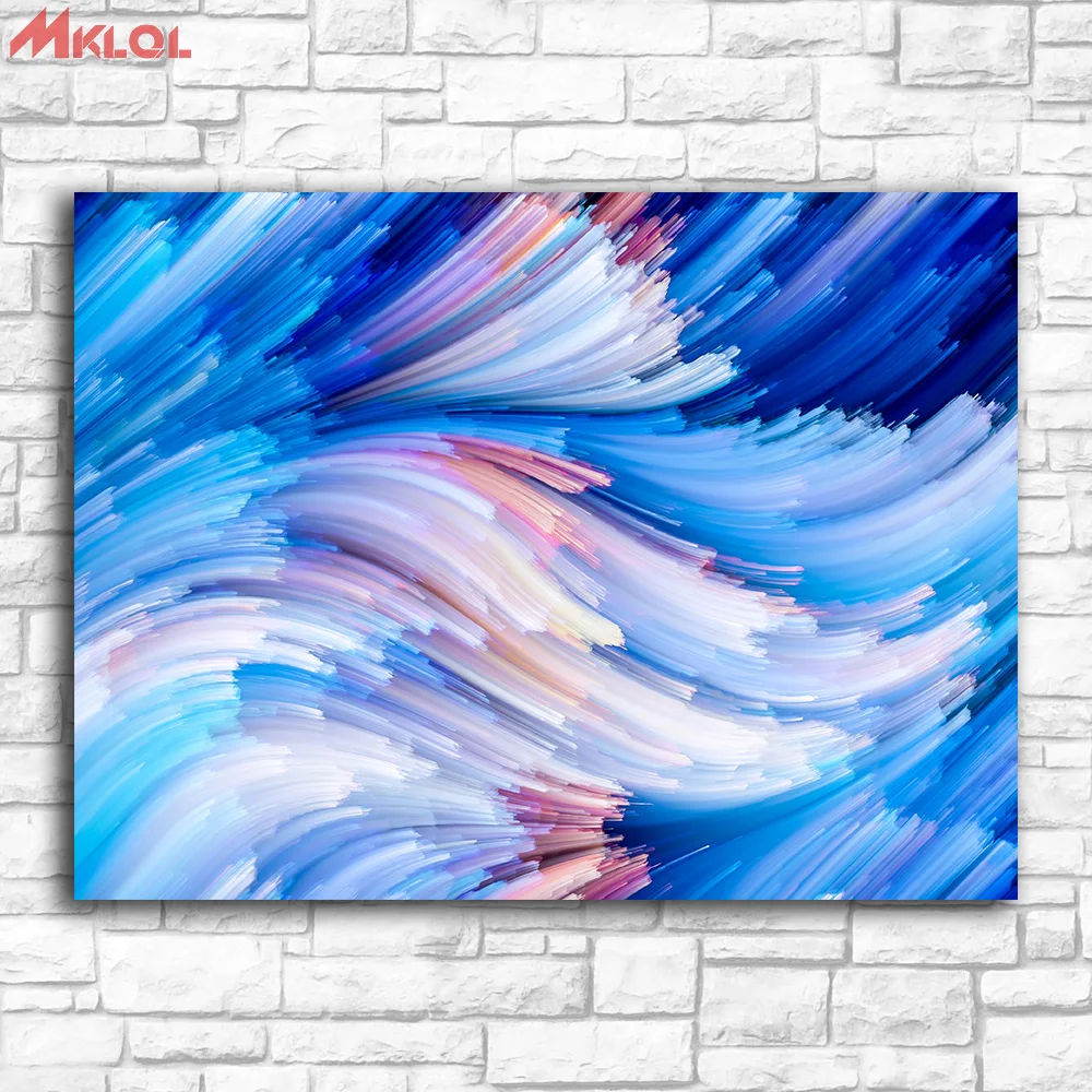 

Fashion Oil Painting 5-(13) Colored line clouds Paiting Home Decor On Canvas Modern Wall Art Canvas Print Poster Canvas Painting