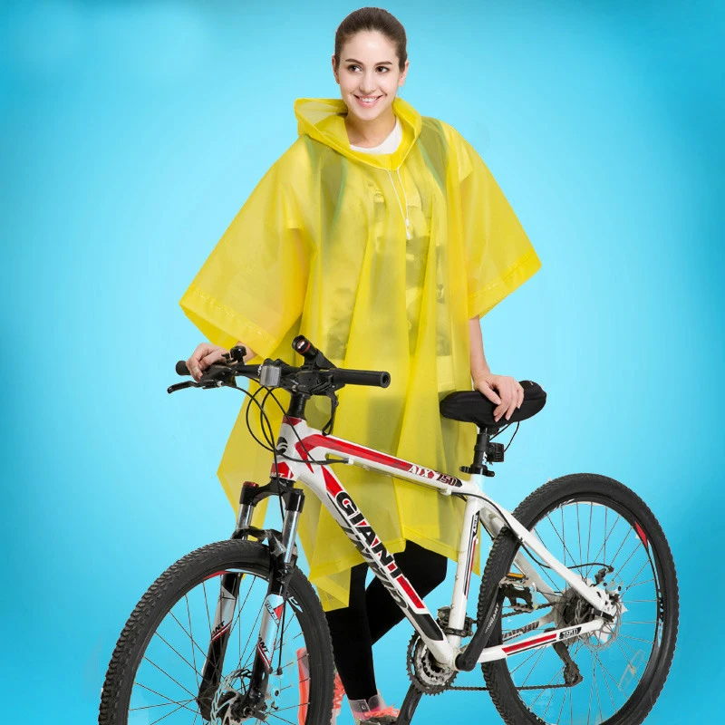 2016 NEW Safety Raincoat With Hood For Men And Women Outdoor Rainwear Waterproof Poncho Over Knee Length Rain Coat | Дом и сад