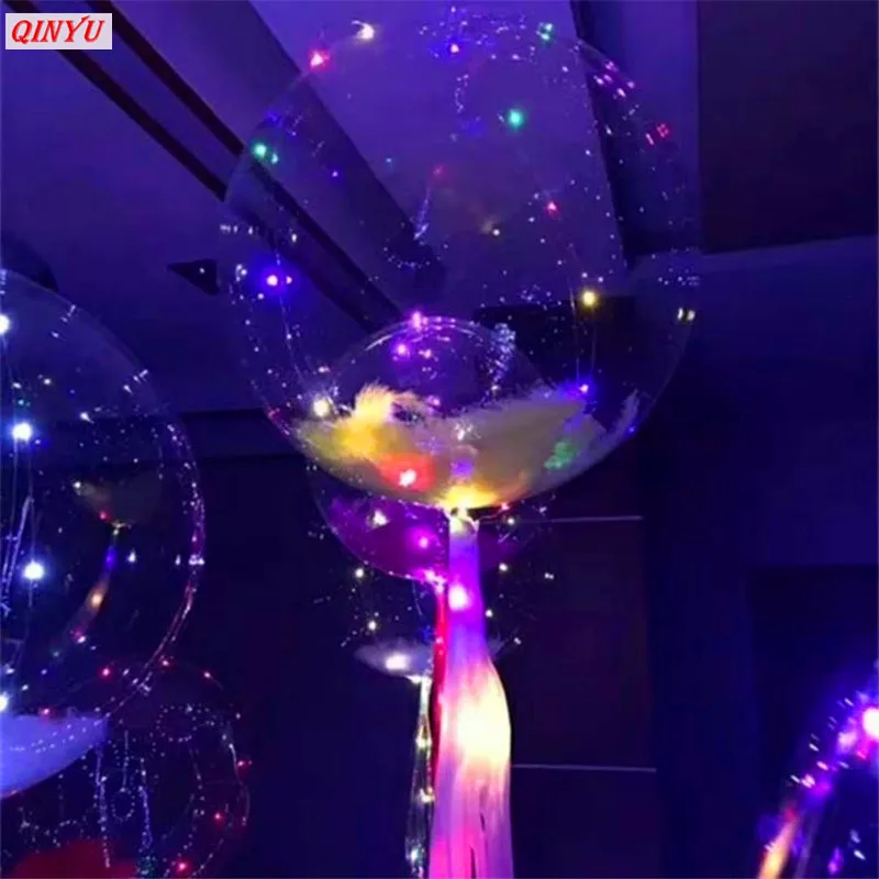 1set LED Balloon Light Ball Luminous Latex nitrogen Balloons Christmas Decor Birthday Party Baloon Supplie Luminous Wave Ball 5z