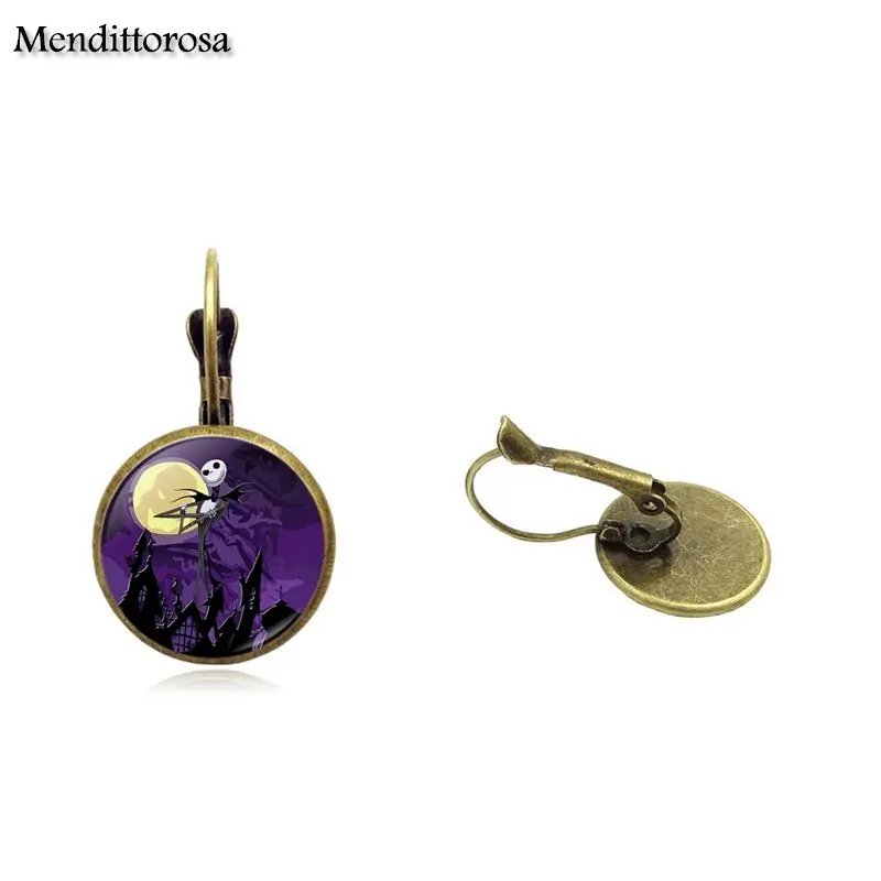 Серьги клипсы Mendittorosa Кошмар перед Рождеством из бронзы/серебра/золота серьги