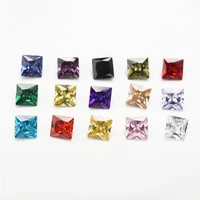 cz 1pc per 15 colors size 4x410x10mm loose square shape synthetic cubic zirconia stone