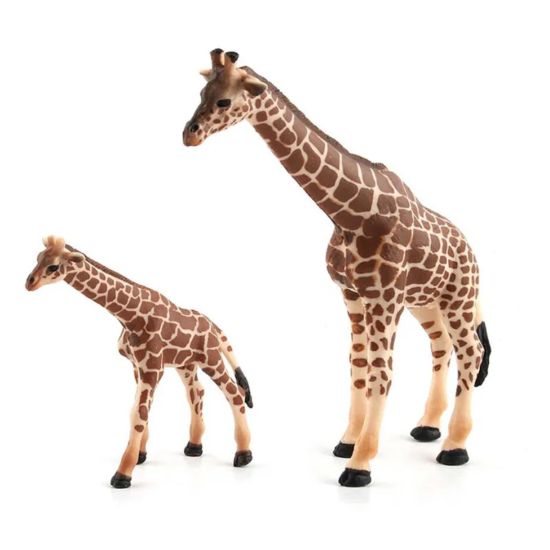 Большой размер набор игрушек жираф пластиковые игровые игрушки модель жирафа