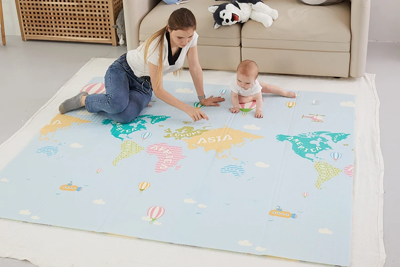 Детский Блестящий складной игровой коврик 180X200 см/71X79IN, Детский ковер, 1 см, толстый детский игровой коврик, домашние мягкие коврики