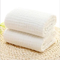 lashghg 6 layers solid color baby bath towel muslin towels neonatal child absorb blanket swaddle wrap bedding 105105cm