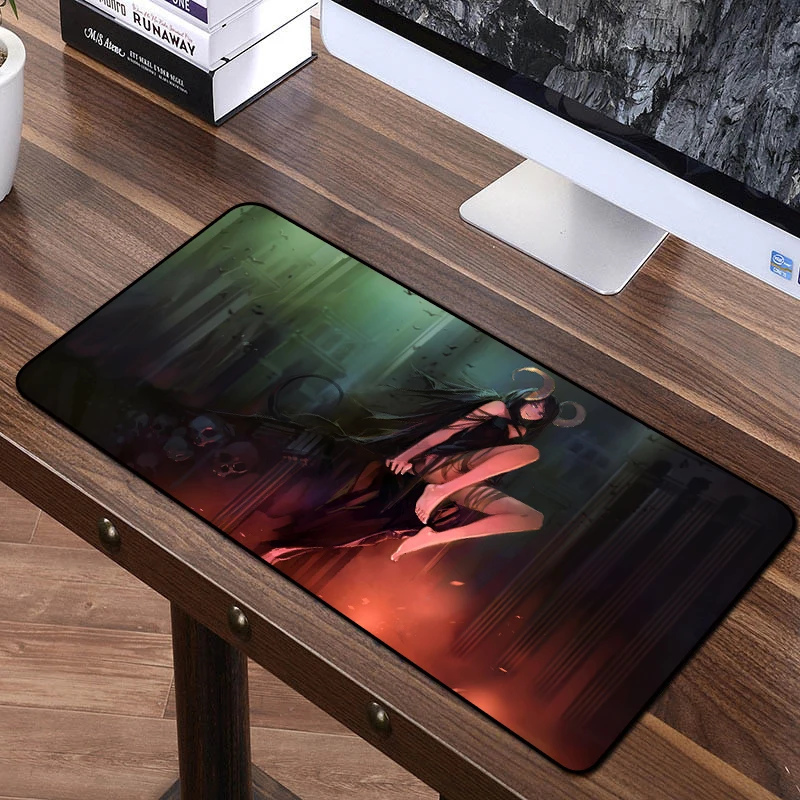 QQQRGB 70x40 см магический коврик для мыши с девушкой большие игровые аксессуары Zeam