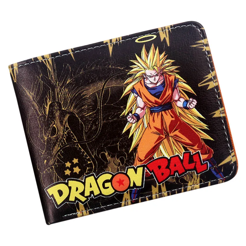 Классический Аниме Dragon Ball Z кошелек Гоку Супер Saiyan студентов держатель кредитной карты кошелек Двойные ID Наличные Кошелек