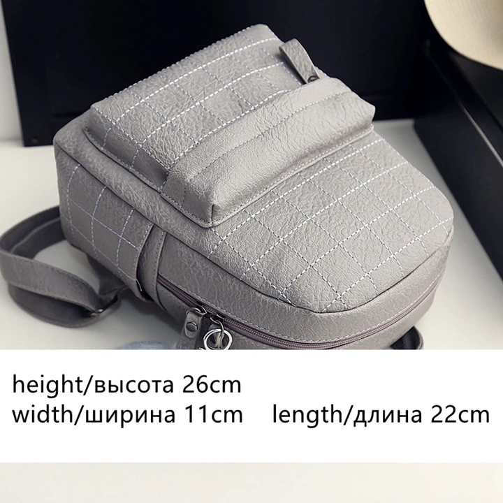 TMYOY милый женский рюкзак с меховым шариком Женская Стеганая PU кожаная
