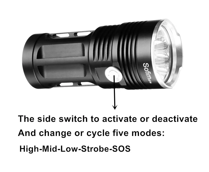 Sofirn SF34 Мощный светодиодный вспышка светильник 2000LM Cree светодиодный фонарь светильник 18650 светодиодный тактический вспышки светильник 5 режимов Linterna фонарик Портативный лампа светильник