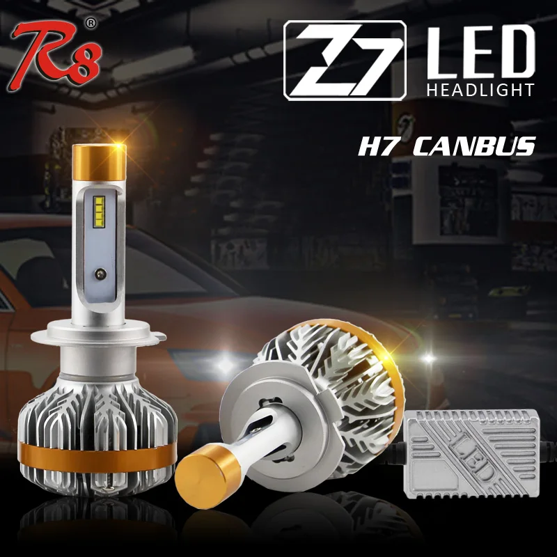 1 компл. Z7 H7 50 Вт 6000LM светодиодные фары super slim Преобразование комплекты lumiled luxeon зэс