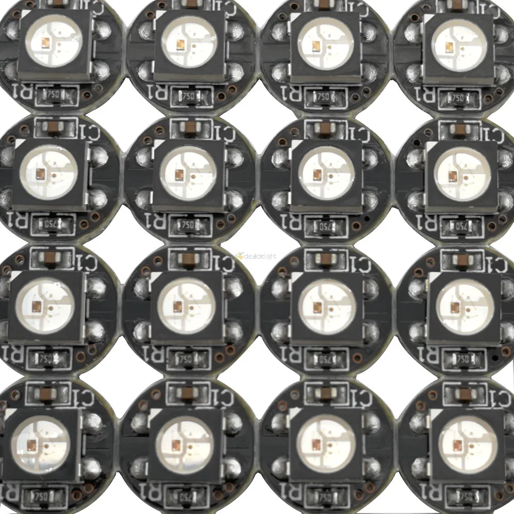 10 1000x ws2812B радиатор индивидуально адресуемый rgb Полноцветный ws2812b светодиодный с