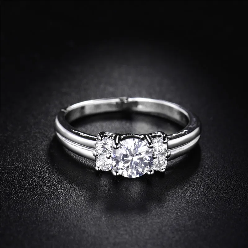 BUDONG 2017 Luxury Big New Brand Wedding Bands Rings for Women Silver Color crystal Eternity Promise Jewelry XUR039 | Украшения и