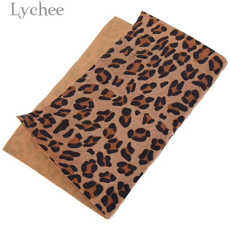 3 Lychee Life 21x29 см A4 с леопардовым принтом, меховая ткань с животным рисунком, синтетическая кожа, сделай сам, материал для сумок, одежды - Цвет: 3