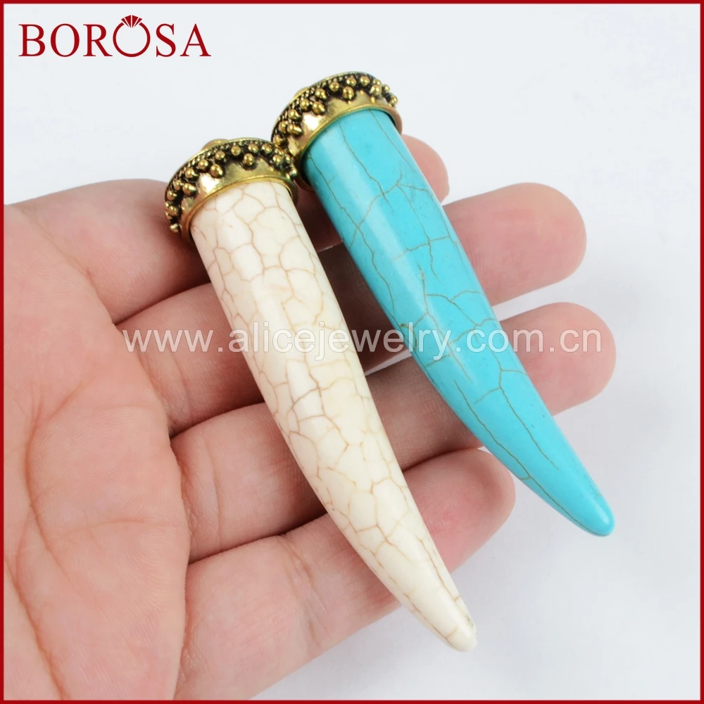 BOROSA большой размер Модный золотой цвет шляпа белый/синий искусственный камень