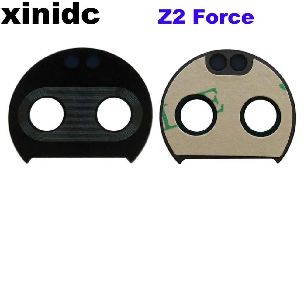

Xinidc 50pcs For Motorola Moto Z2 Force Back Rear Camera Glass Lens with adhesive sticker Free shipping
