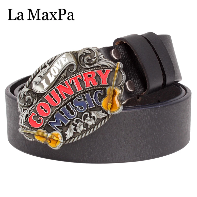 Модный мужской ремень love country Музыка Скрипка металлическая пряжка буквы