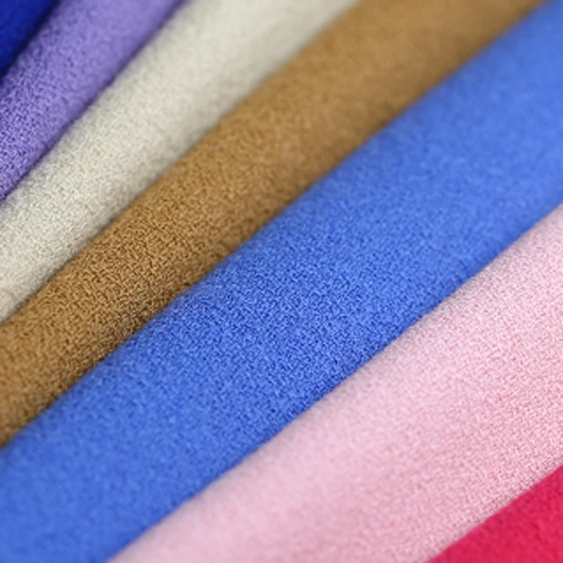 

145CM Wide 360G/M Weight Solid Color Wool Crepe Fabric for Autumn Spring Suit Dress Jacket Pants E802