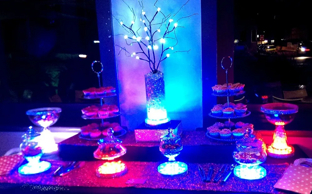 5 шт. 6 дюймовая светодиодная подсветка для стола украшение разноцветная под вазу