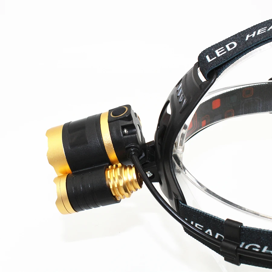 1600LM фара 1 T6 + 2 Q5 светодиодный перезаряжаемый зум налобный фонарь 4 режима USB