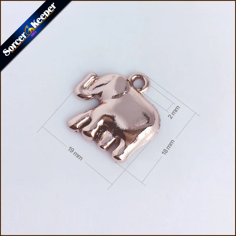 

Wholesale Charms Fine Jewelry 30PCs 18*19 mm KC Gold Tone Elephant Charms Pendants Findings For Jewelry Making Charms XSP08