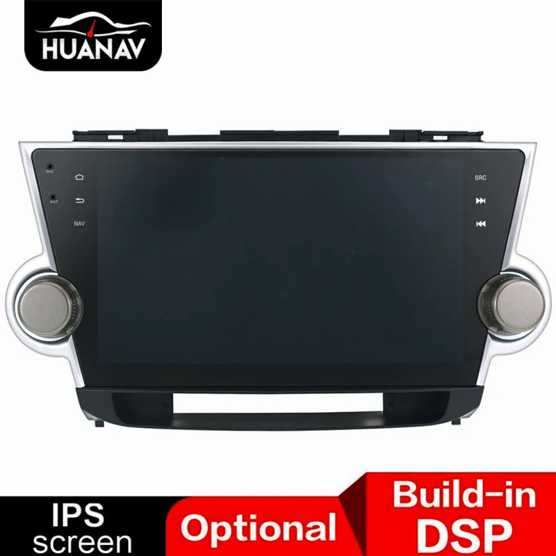 DSP Android 10 0 без автомобильного DVD плеера GPS навигация для Toyota highlander 2008 2014