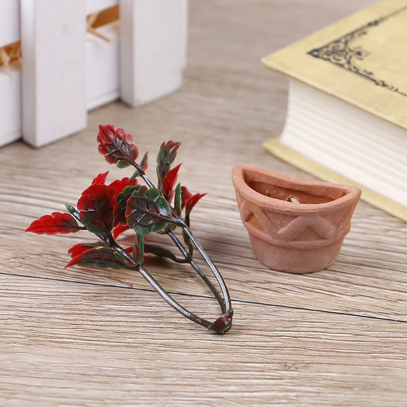 1 комплект кукольный домик Миниатюрный цветочный горшок в горшках зеленый лист