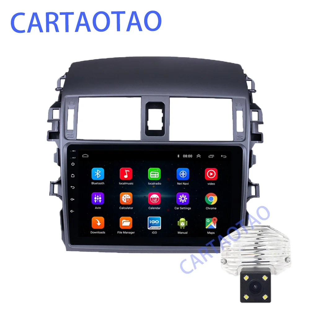 G 702 Corolla camera Android 8,1 2din автомобильный Радио gps навигация мультимедийный плеер для Toyota Carola E140/150 20007 2008 2009 2010 2011 2012 2013 DAB - Цвет: G 702 Corolla camera