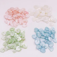 50 pcs heart shell mother of pearl white pink green blue choose