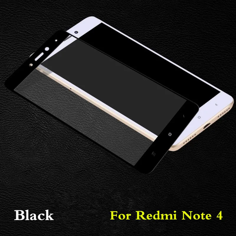 Note 4 Black 9H закаленное стекло для XiaoMi Redmi Note 3 4 4X Полное стекло протектор экрана для Redmi Note 3 Note 4 Pro стеклянная защитная пленка - Цвет: Note 4 Black