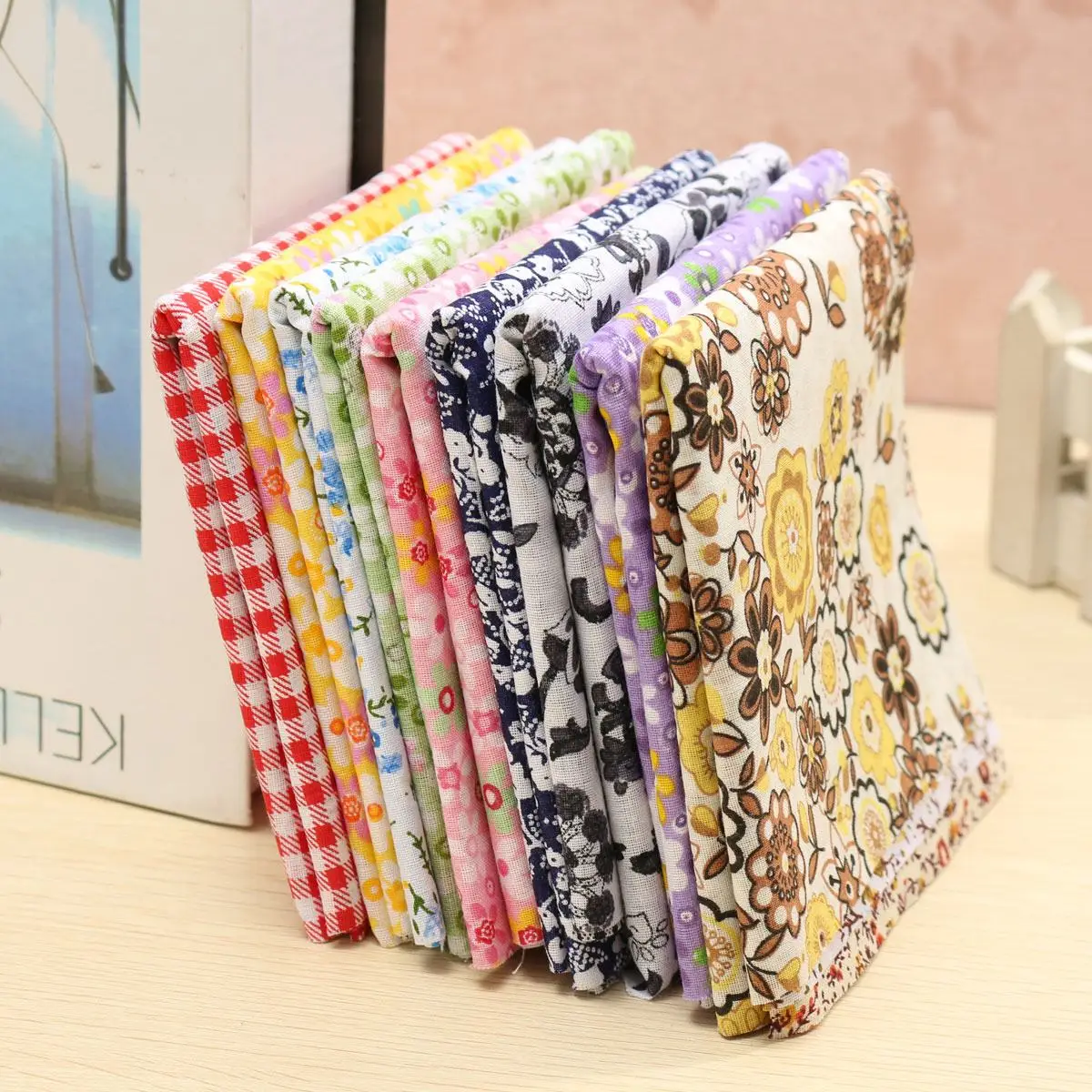 7Pcs 1" квадраты Ассорти рисунок цветочный из хлопчатобумажной ткани ткань для поделки своими руками Ткань для шитья, пэчворка ручной работы ткань 25x25 см