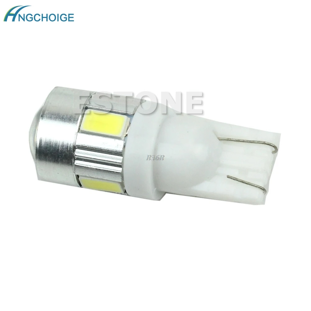 HID Белый T10 W5W 5630 6 SMD автомобильная светодиодная лампа номерного знака 158 194 192|car