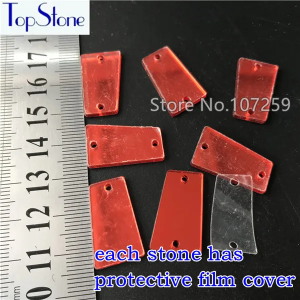 TopStone 30 форм Размеры Смешанные Пришивные акриловые Стразы flatback Lt Siam красный цвет зеркальные акриловые бусины для шитья ювелирных изделий - Цвет: 16N 13x22mm