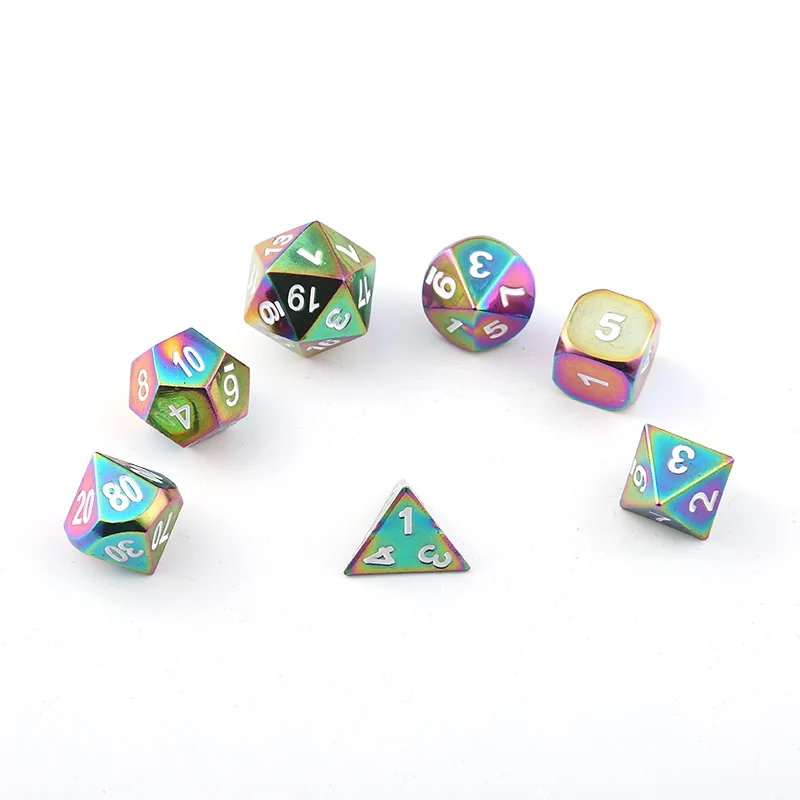 Dobbelstenen Dnd набор металлизированных многогранных Rpg подземелья Драконий продукт D20