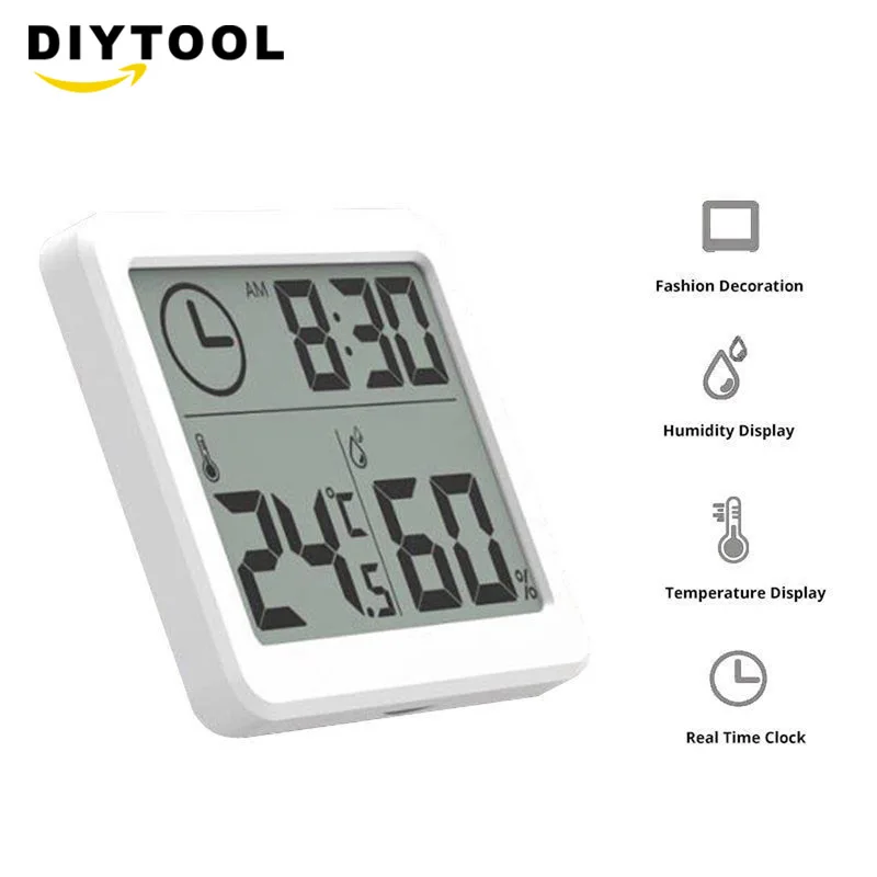 Метеостанция Крытый термометр гигрометр цифровой lcd C/F Измеритель температуры и