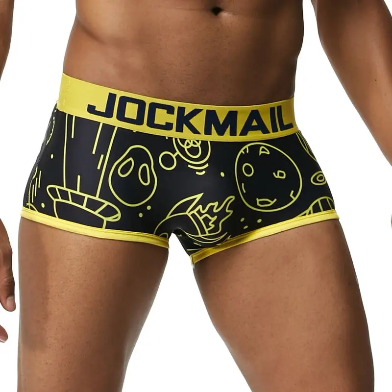 JOCKMAIL, фирменное Мужское нижнее белье, боксеры, шорты, сексуальные мужские трусы, трусы, calzoncillos hombre, боксеры marca cuecas, боксеры, Гей Нижнее белье